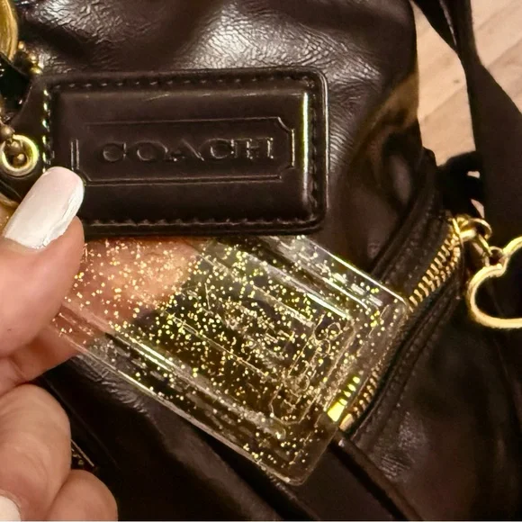 Coach Jet Black Liquid Patent Poppy Spotlight Shoulder Bag - Picture 6 of 13